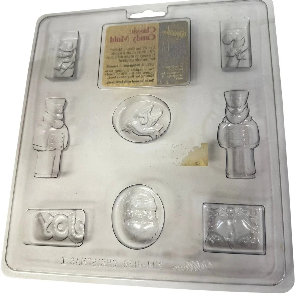 Wilton Candy Molds Lot 5 Easter Christmas Classic 3D Bunny Clear Plastic Set